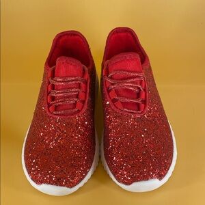 Red Glitter Sneakers